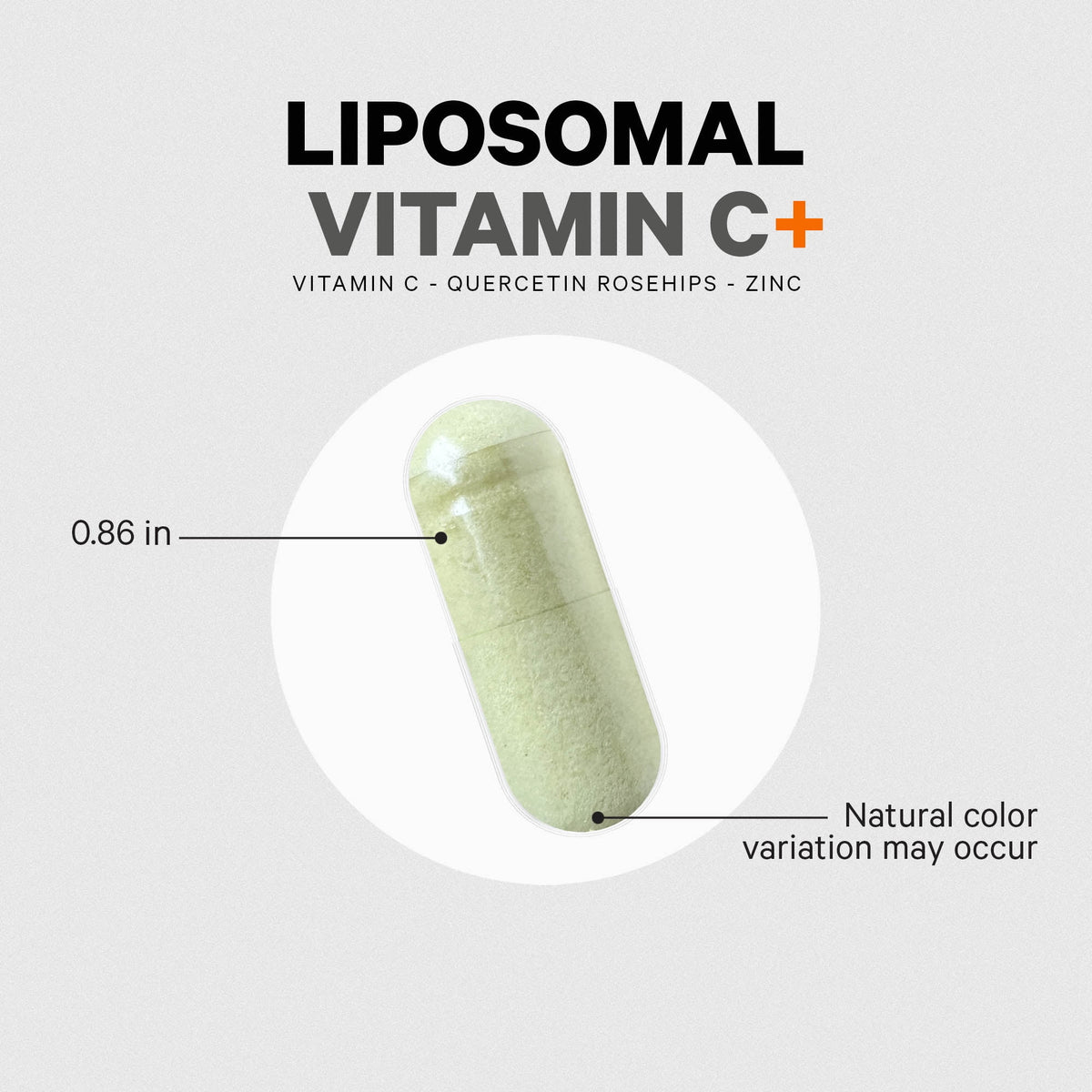 Liposomal Vitamin C 1500mg with Zinc, Elderberry, Quercetin & Rose Hips, 180 ct N4933