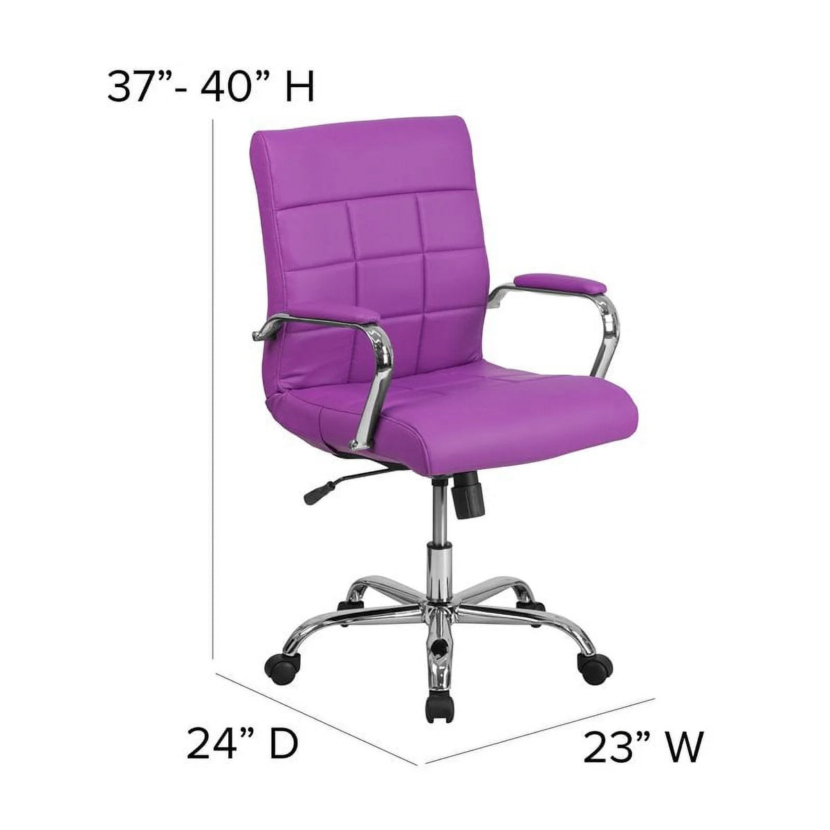 Purple Faux Leather Swivel Office Chair P249989