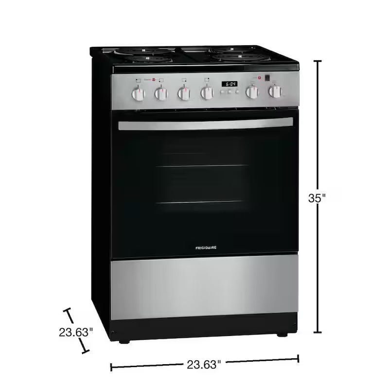 24 in. 1.9 cu. ft. Freestanding Electric Range in Stainless Steel C124996