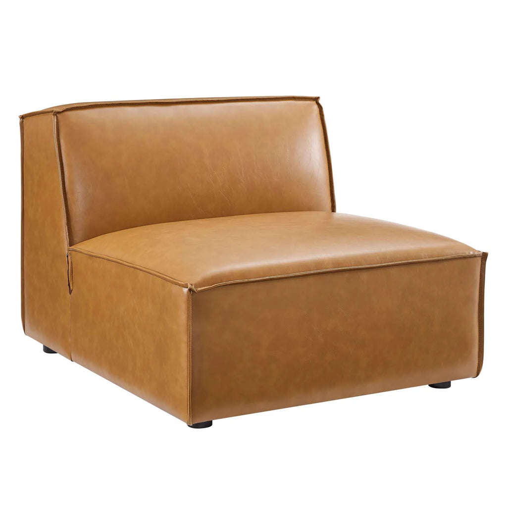 Tan Vegan Leather 4-Piece Sofa T10971
