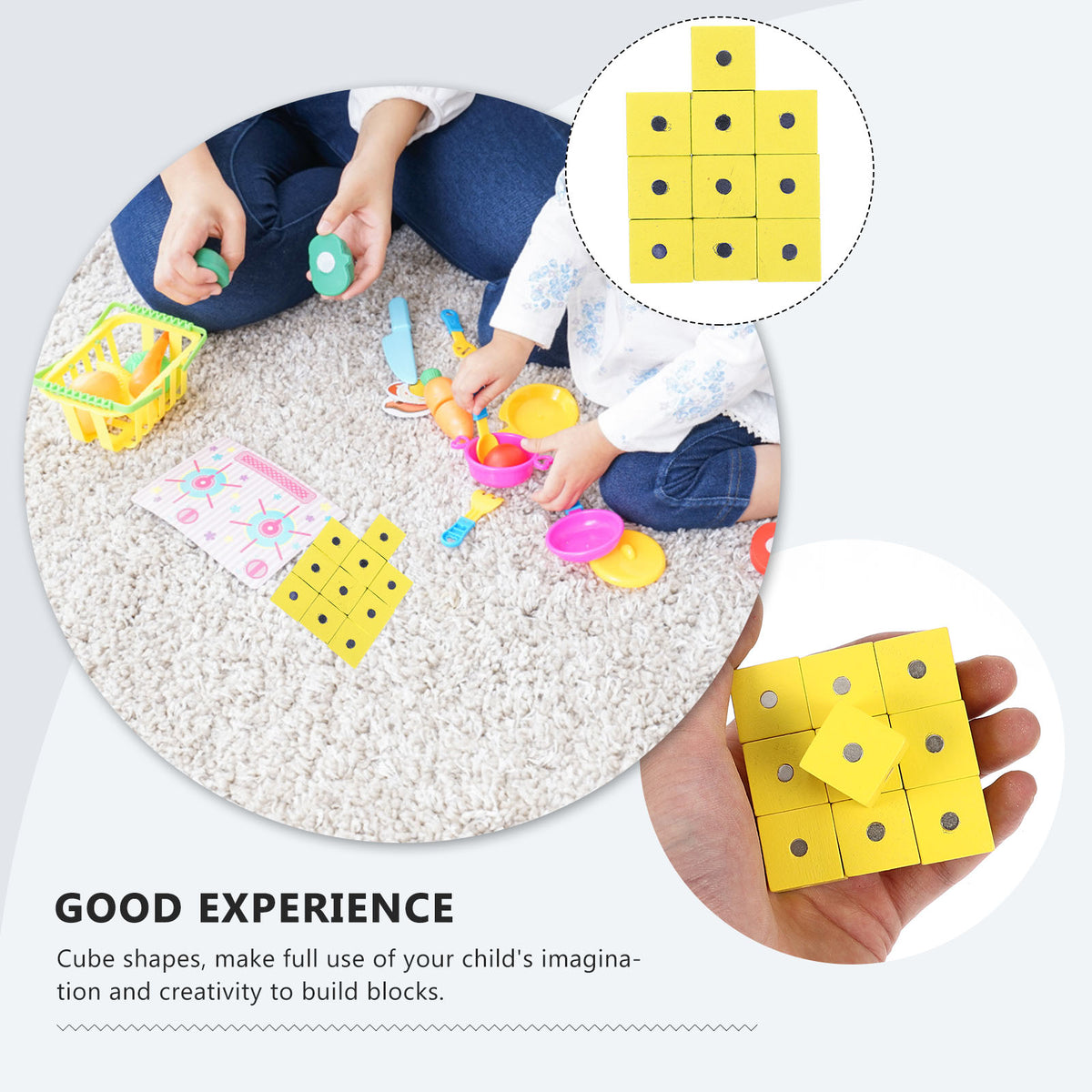 10 Pcs Magnetic Wooden Blocks A3712