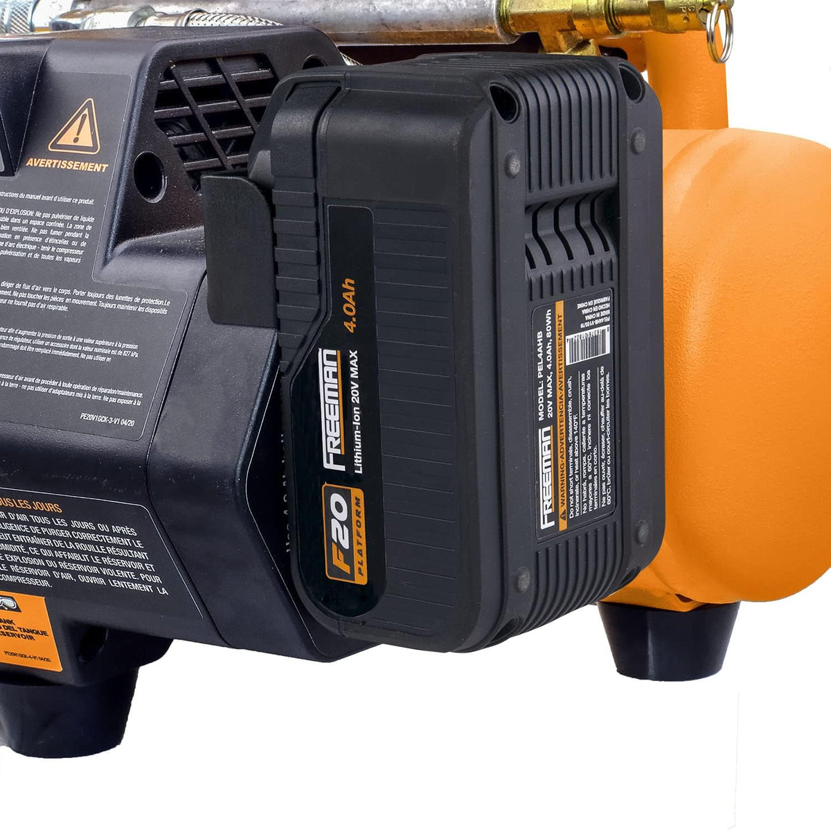 Cordless Air Compressor 1 Gallon 20 Volt with 3-in-1 Pneumatic Finish Nailer and Stapler S484