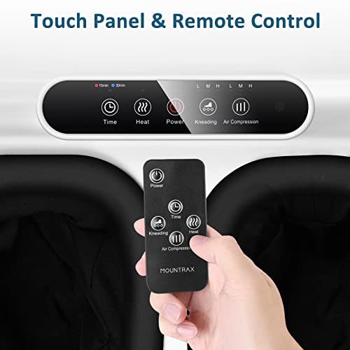 Black Shiatsu Foot Massager with Heat and Remote Control T1505