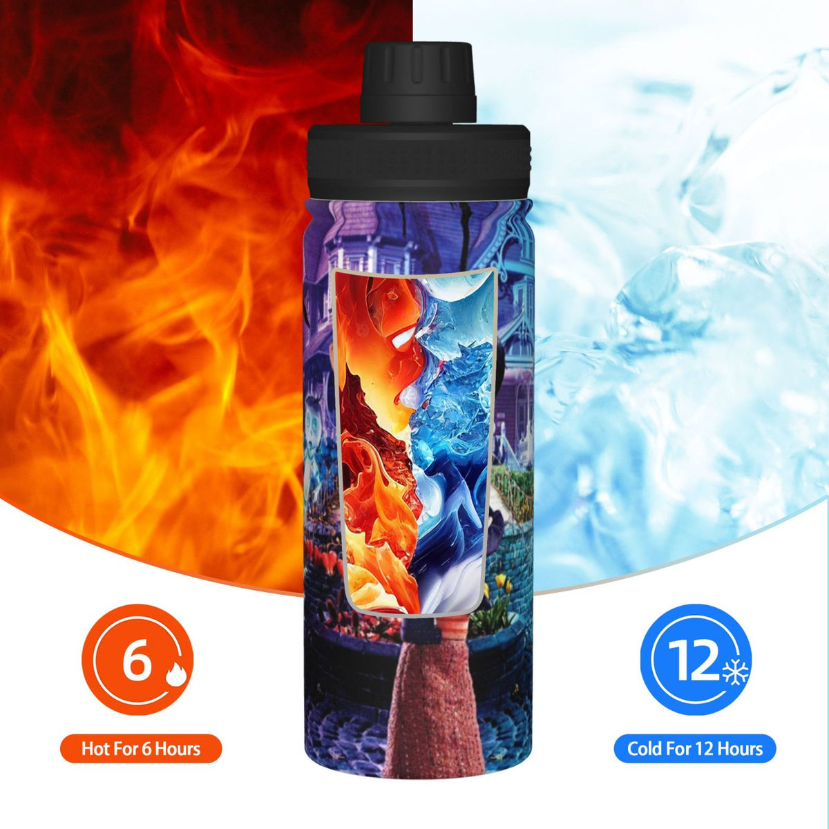 18OZ Stainless Steel Insulated Water Bottle F305