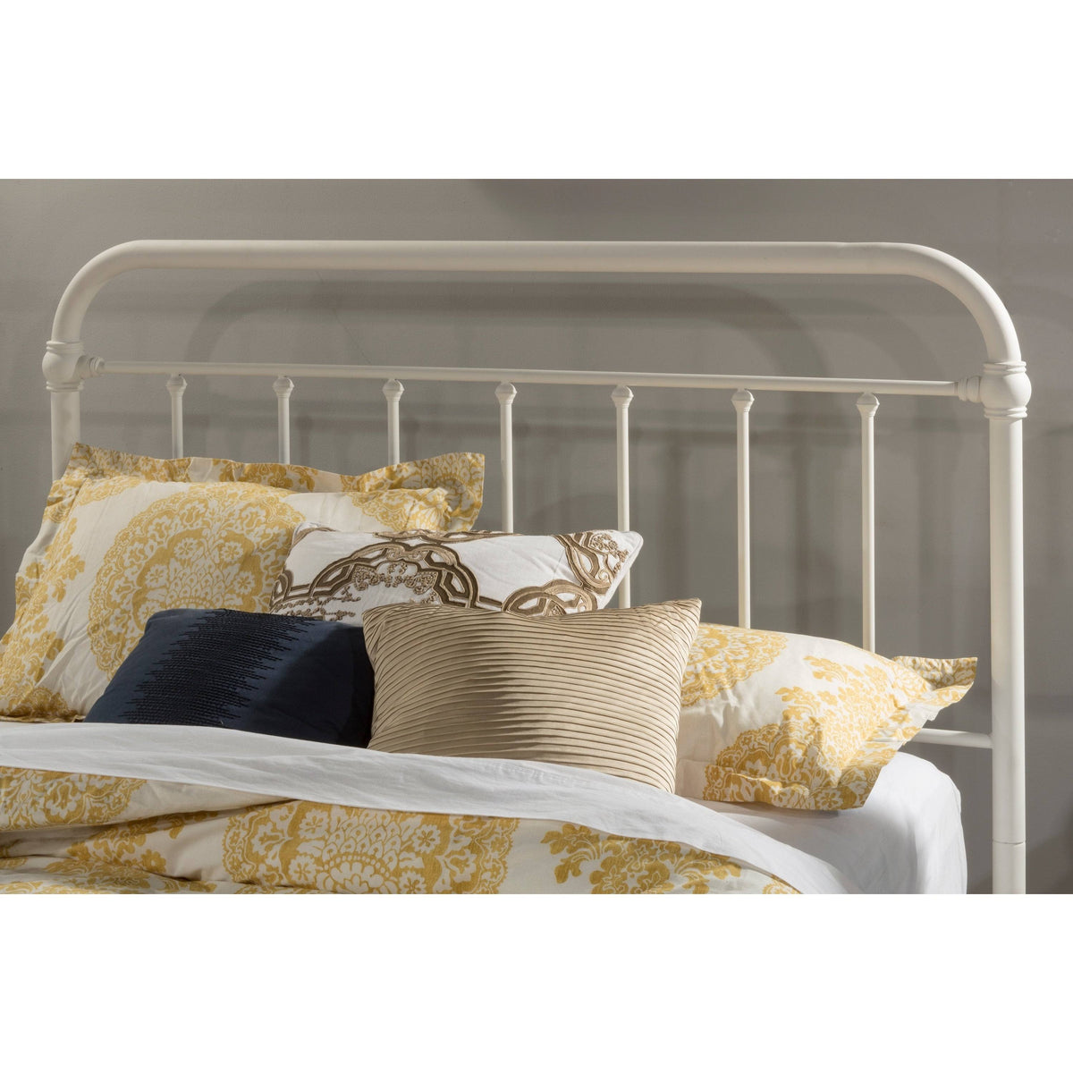 White Metal Headboard C578
