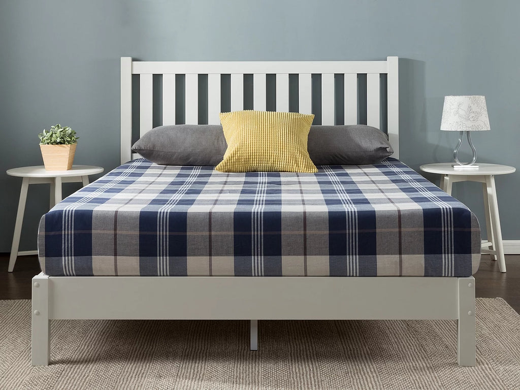 Wood Platform Bed Frame with Headboard, Full A451