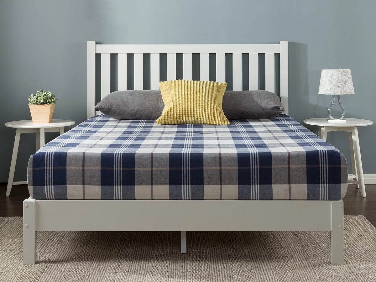 Wood Platform Bed Frame with Headboard, Full A451