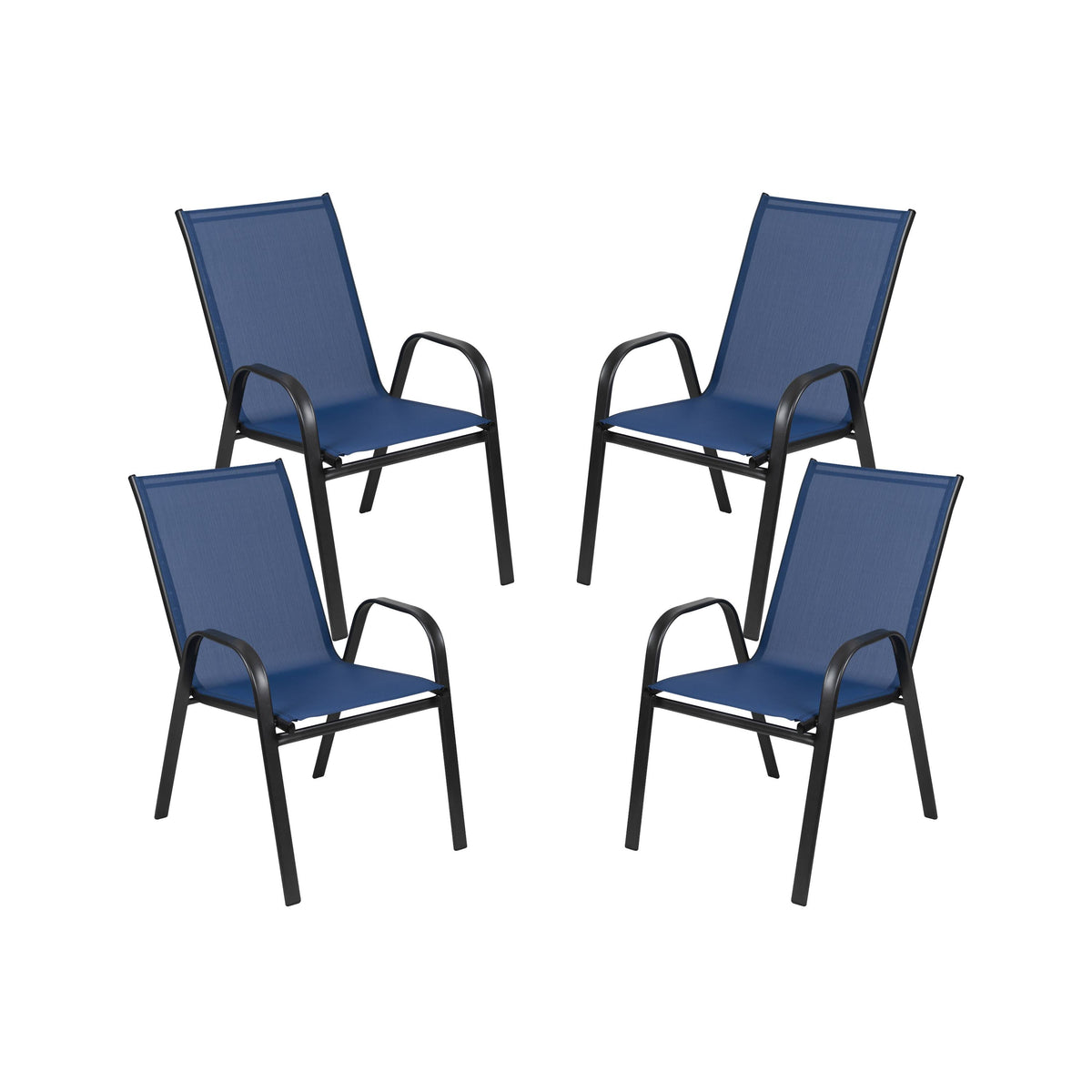 Navy Outdoor Stack Chair 4 Pack A39709