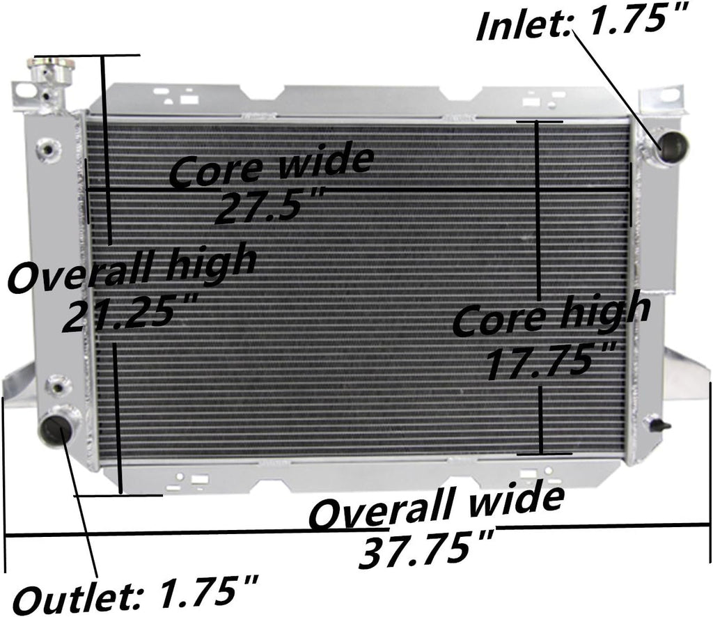 Aluminum Radiator for Ford Bronco F150 F250 F350 Trucks D697357