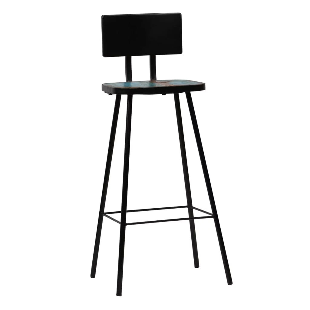 Solid Reclaimed Wood Bar Stools 4 pcs G337587