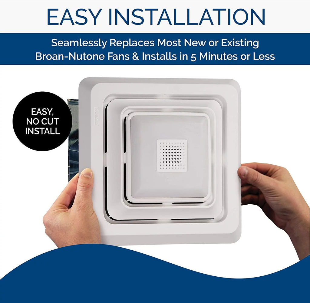 White Bathroom Exhaust Fan with LED Light C279936