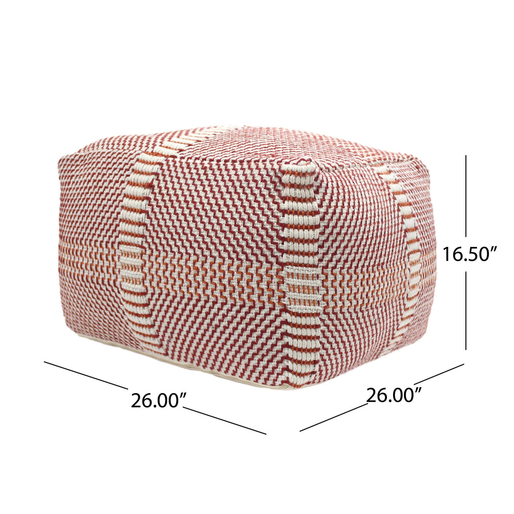 Water Resistant Rectangular Ottoman Pouf D75475