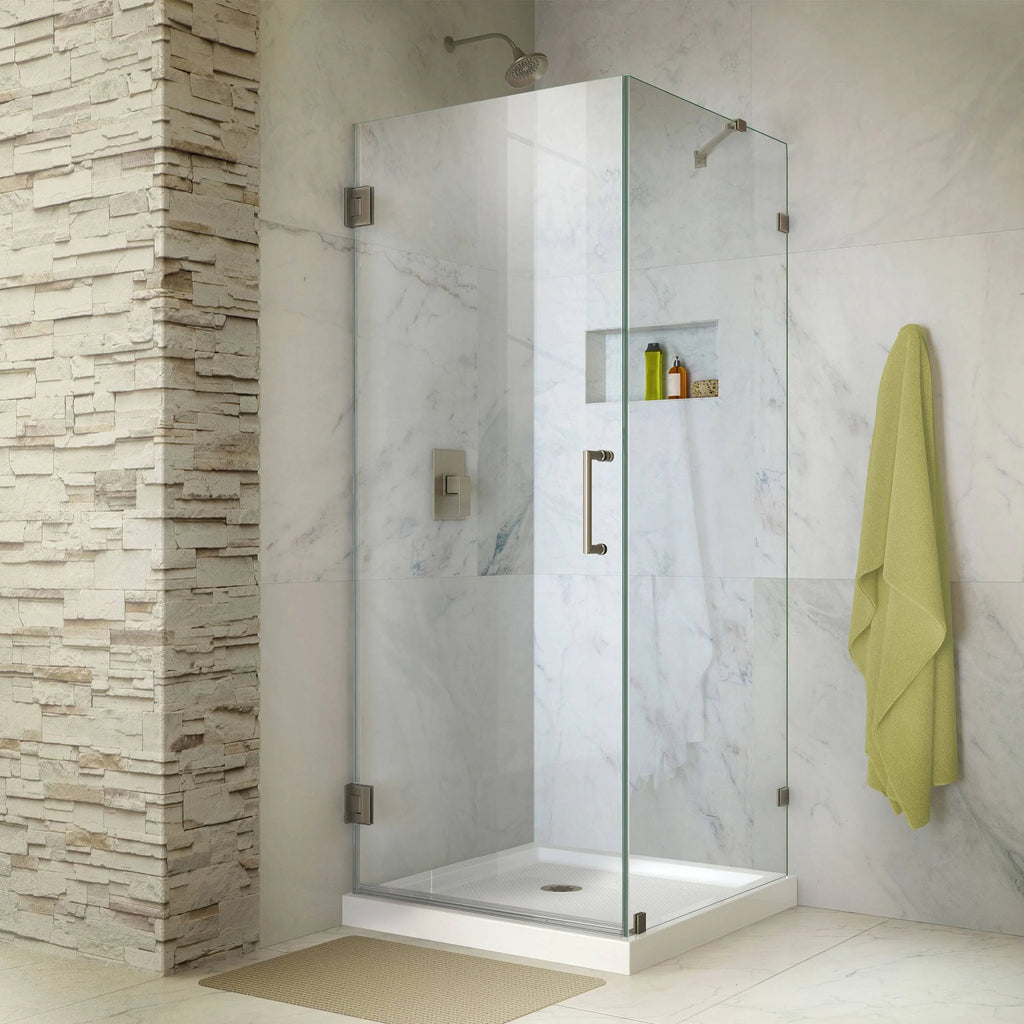 Brushed Nickel Hinged Shower Enclosure I361921