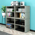 Gray Multimedia Shelves D196
