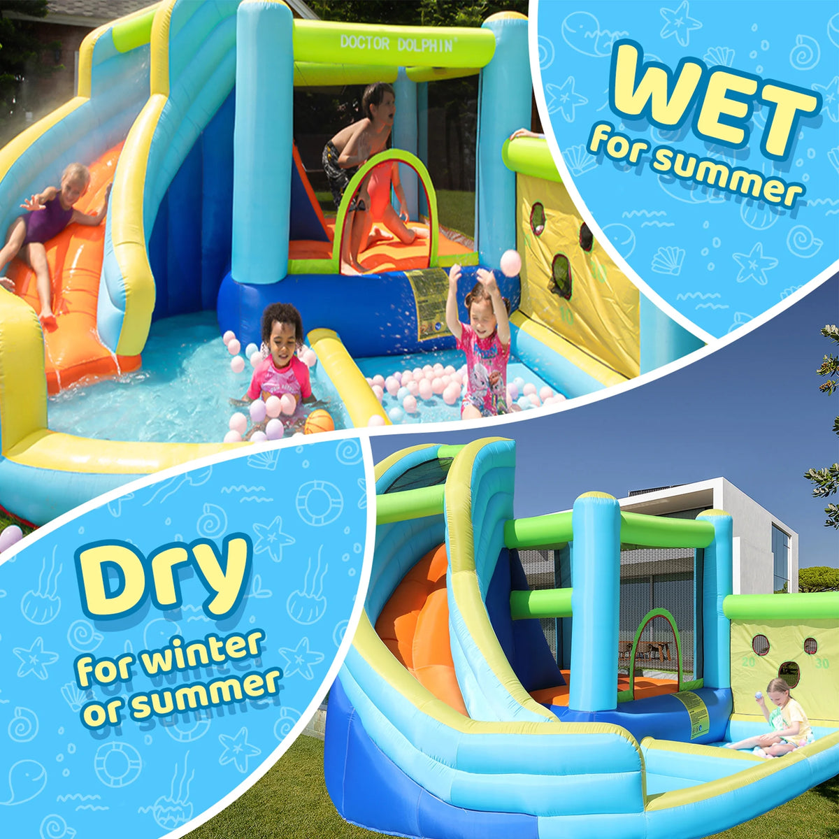 Inflatable Water Park Bounce House with Blower A9210