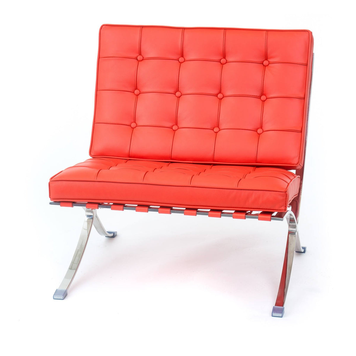 Red Leather Barcelona Chair D2731