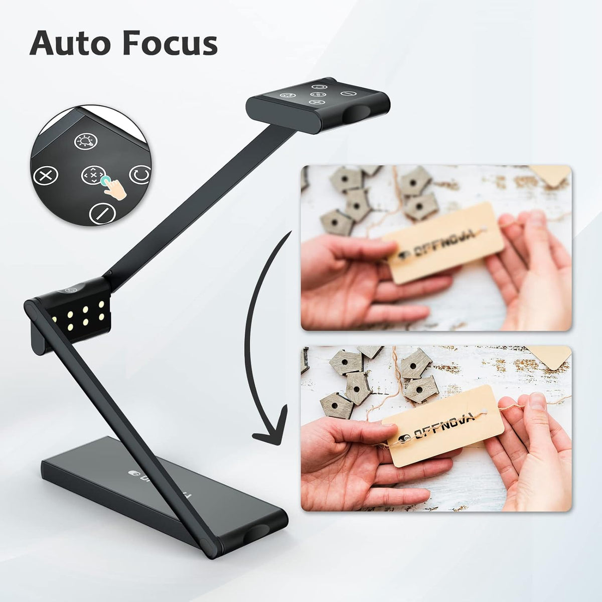 USB Document Camera and Webcam, 13MP P2435