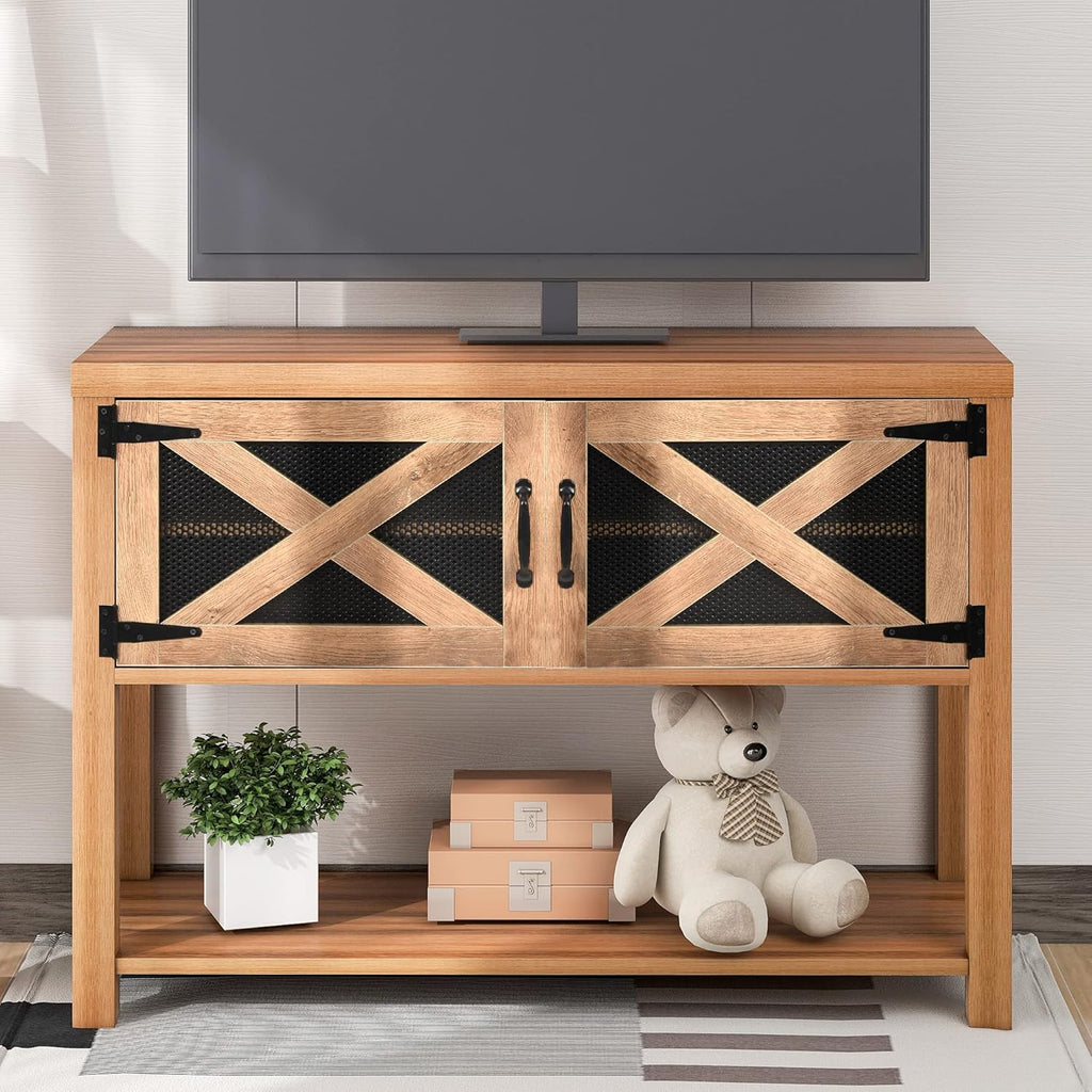 Solid Wood Console Table with 2 Drawers and 1 Cabinet Q857007
