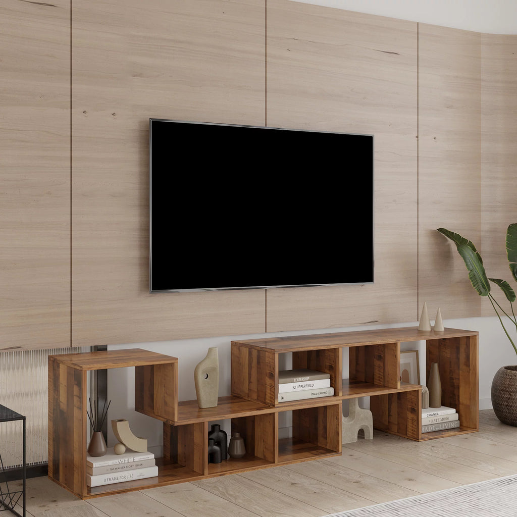 L-Shaped Oak Tv Stand U6997