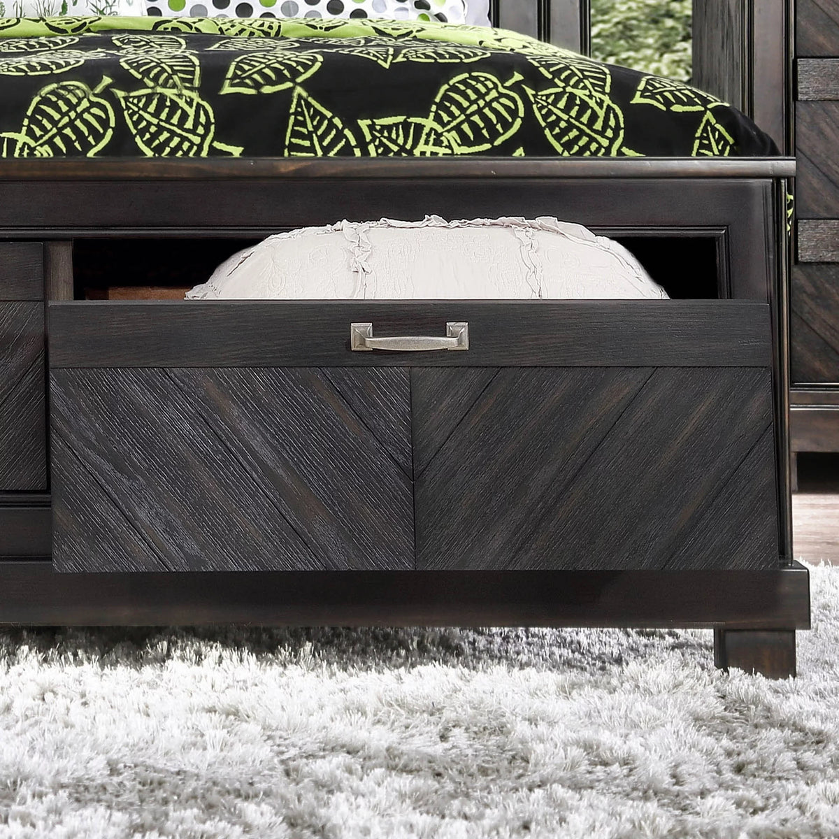 Espresso 2-drawer Platform Bed Eastern King O62395