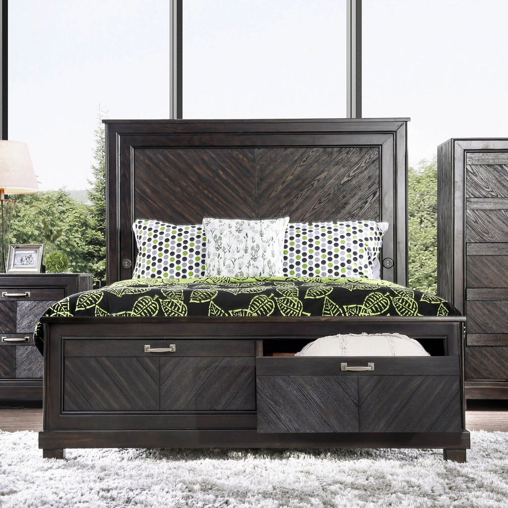 Espresso 2-drawer Platform Bed Eastern King O62395