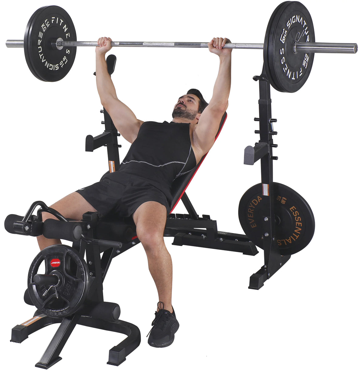 Adjustable Olympic Workout Bench with Squat Rack F932385