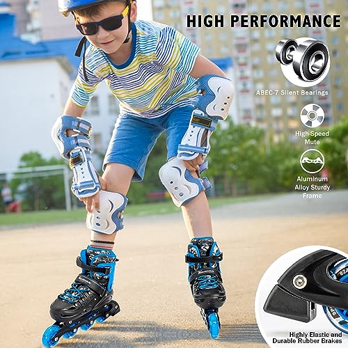 Adjustable Illuminating Inline Skates B2808