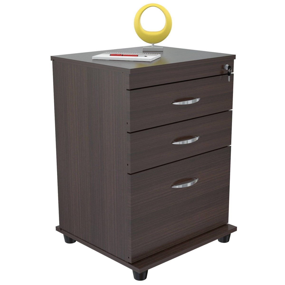 3 Drawer Espresso File Cabinet O78156
