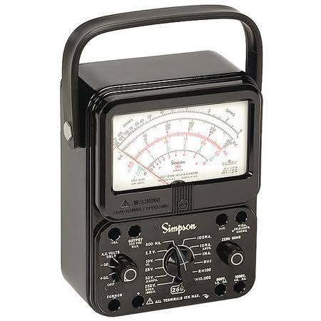 Analog Multimeter, 1000V, 10A, 20M Ohms C97860