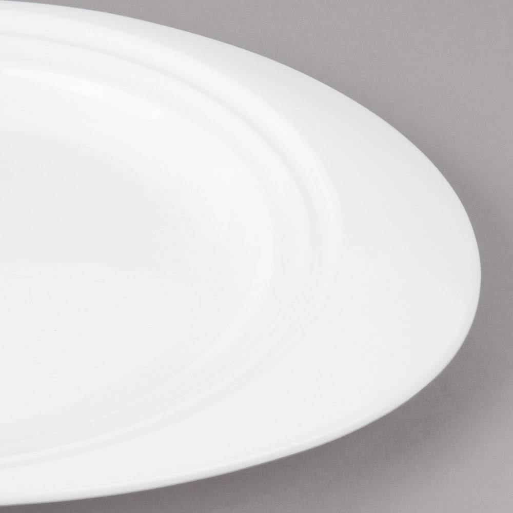 White Porcelain Oval Salad Plate - 24/Case S21965
