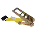 Yellow Fixed End Ratchet Strap with Flat Hook P7666