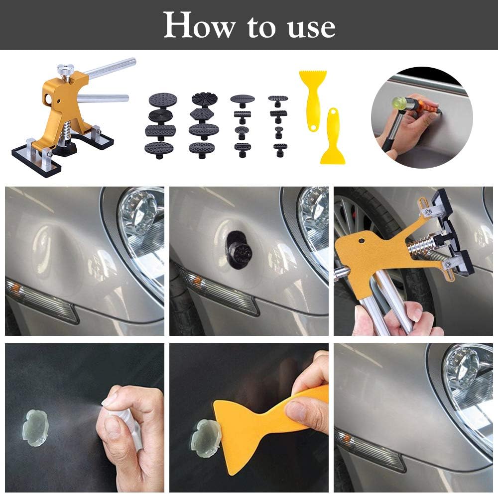 35pcs Dent Puller Kit with Adjustable Width Dent Repair Tools D6379