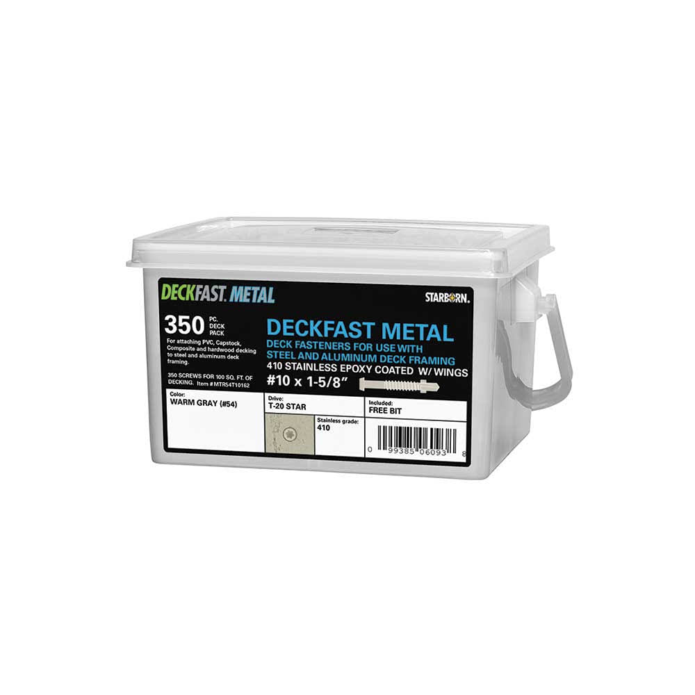 Deck Screws for Metal Framing, #12 x 2-3/8, Gray T182741