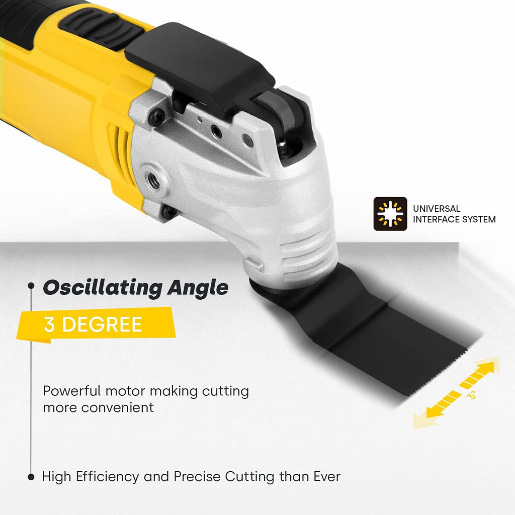 Oscillating Multitool with 6 Variable Speeds and 28pcs Accessories and Carrying Bag S6001