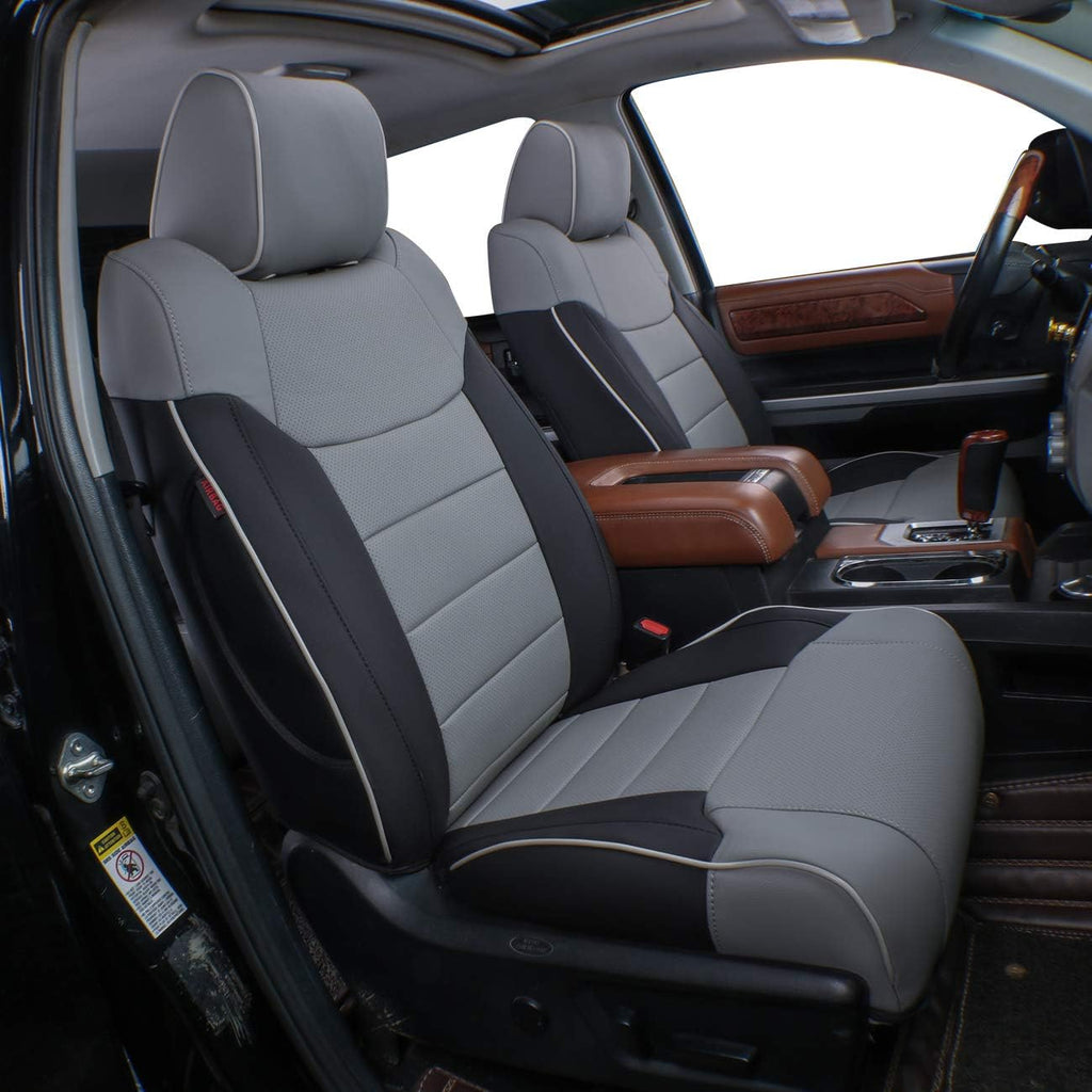 Black Leatherette Car Seat Covers for Toyota Tundra H80665