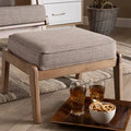 Tufted Ottoman Light Gray C1469