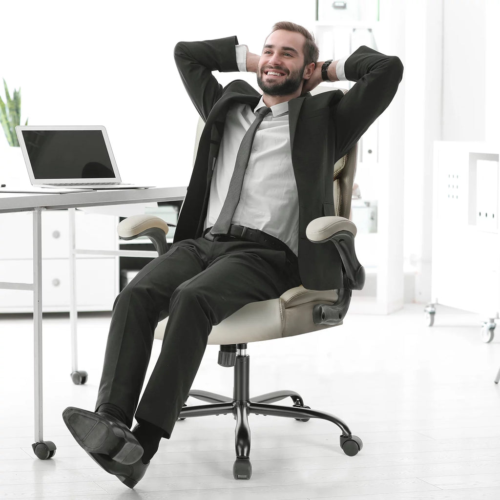 White Ergonomic Executive Desk Chair U411862