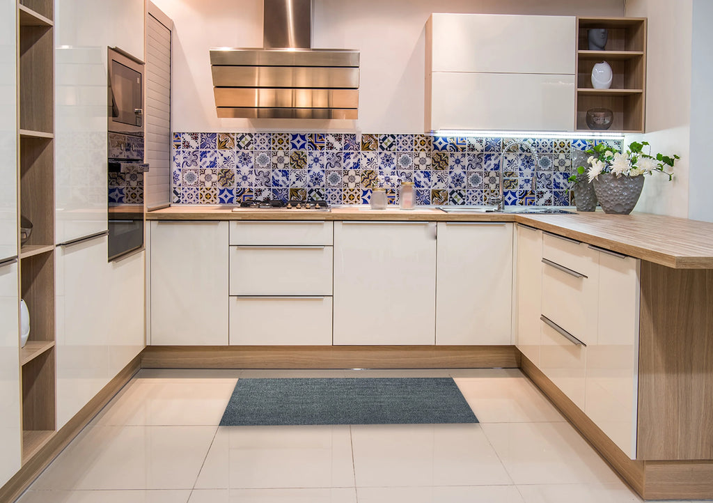 Blue Moss Green Square Area Rug W406248