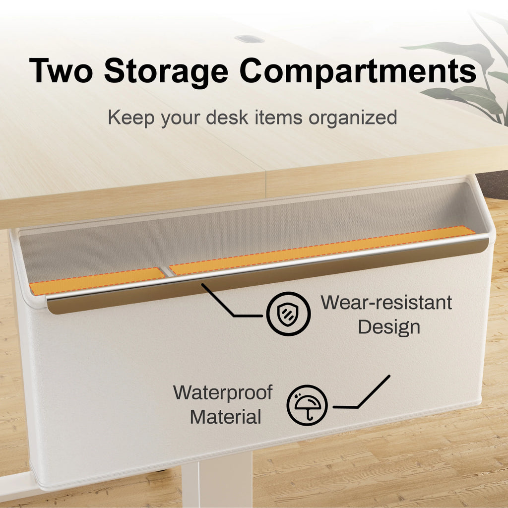 55" x 24" Height Adjustable Electric Standing Desk with Storage Pocket Z829851