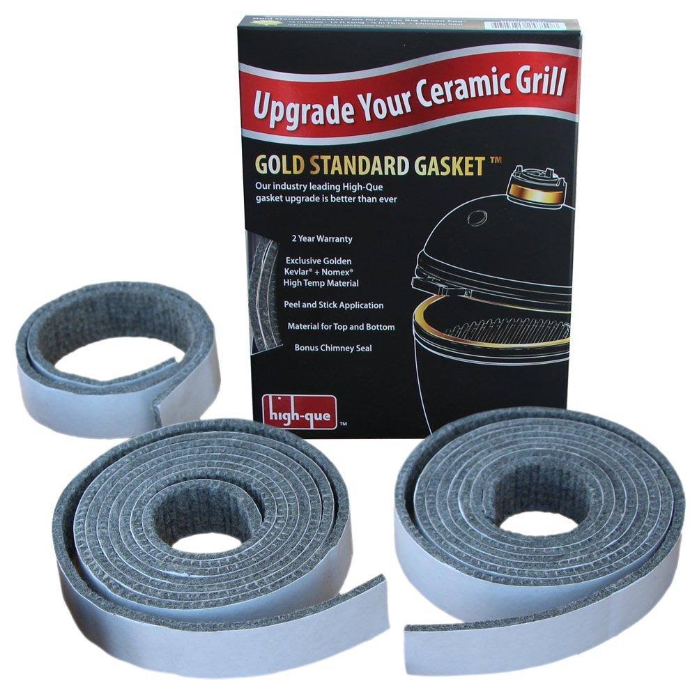 Gold Standard High Heat Gasket with Adhesive for Medium Small Mini Big Green Egg with Kevlar and Nomex D174011