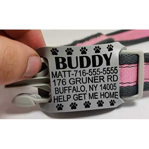 Silent Slide On Silicone Rubber Dog Collar Tag I46087