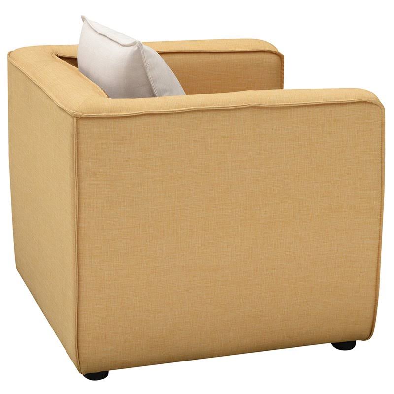 Yellow Fabric Accent Chair X679538