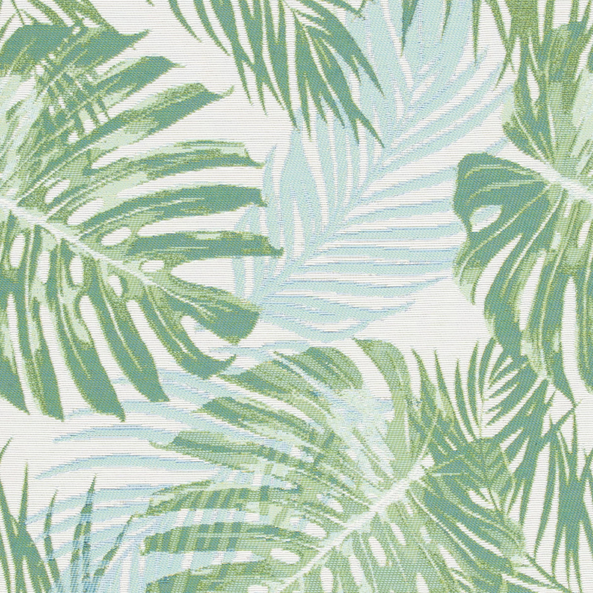 Green/Teal Tropical Palm Leaves Outdoor Area Rug X29689