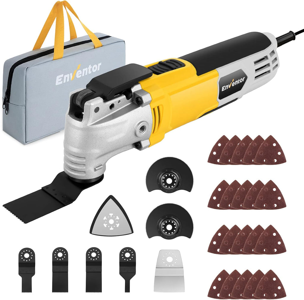 Oscillating Multitool with 6 Variable Speeds and 28pcs Accessories and Carrying Bag S6001