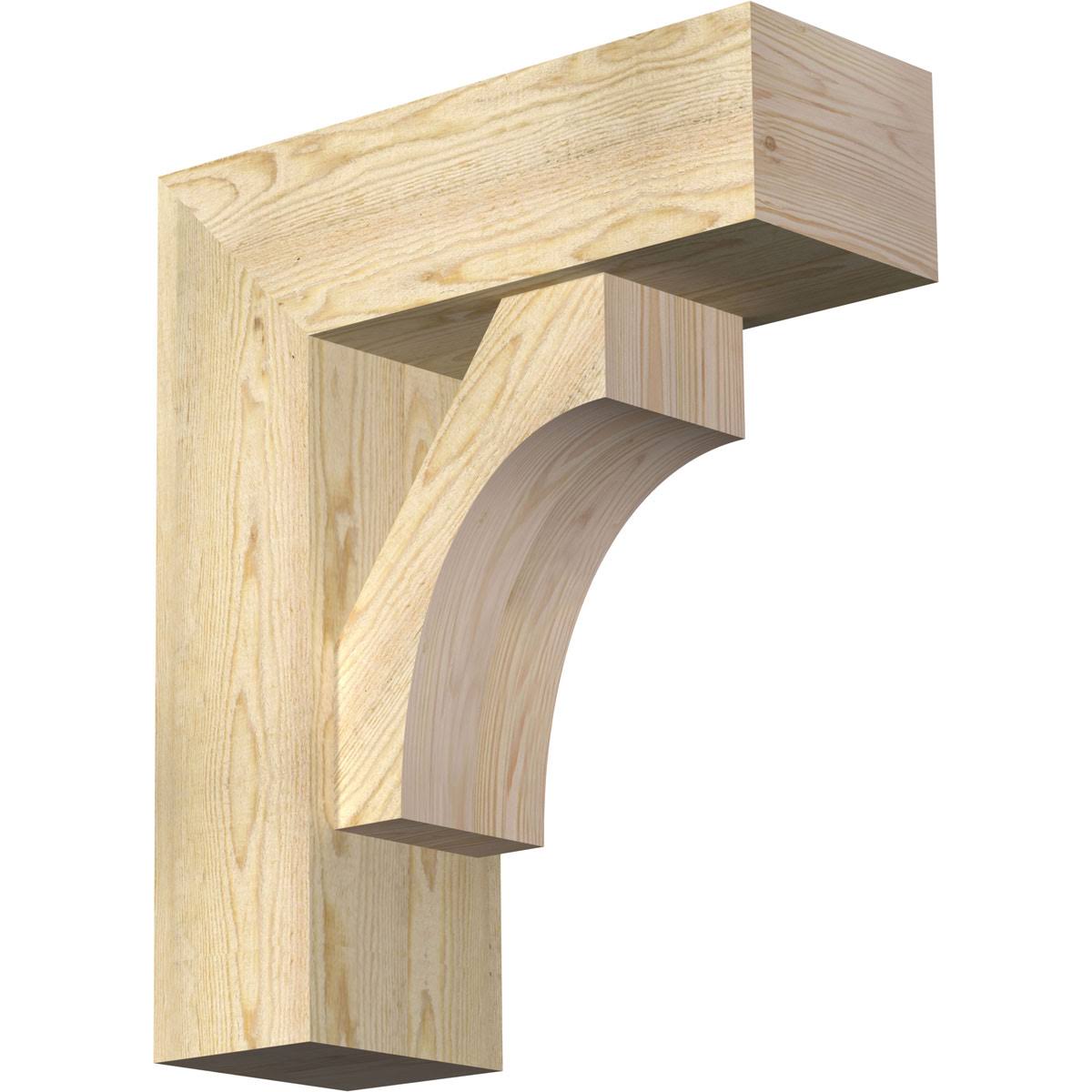 Rough Sawn Douglas Fir Bracket with Offset Brace U56705
