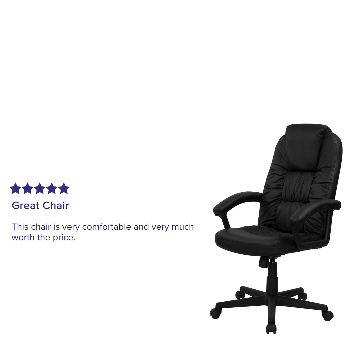 Black LeatherSoft Executive Office Chair U9947