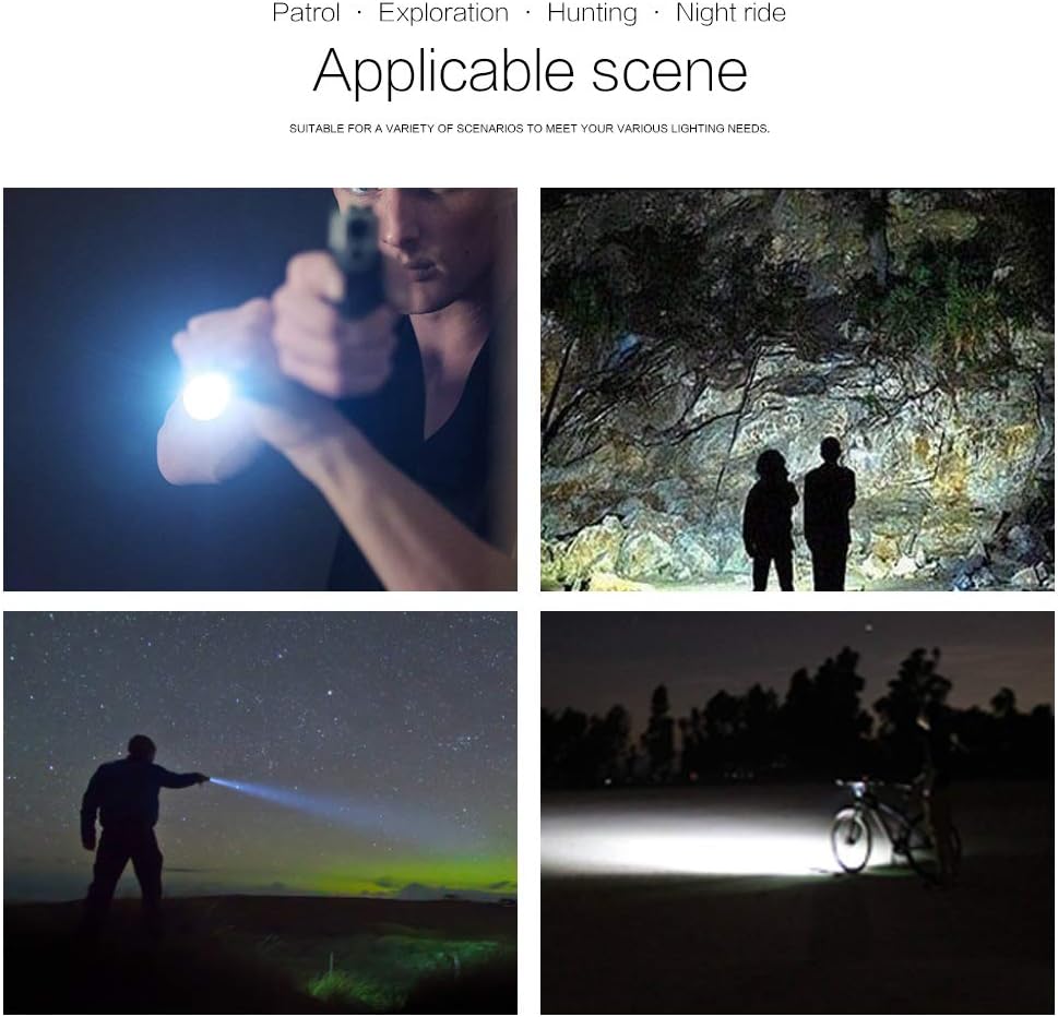 Rechargeable 1200 Lumens 11 Mode IPX8 Waterproof LED Tactical Flashlight O432