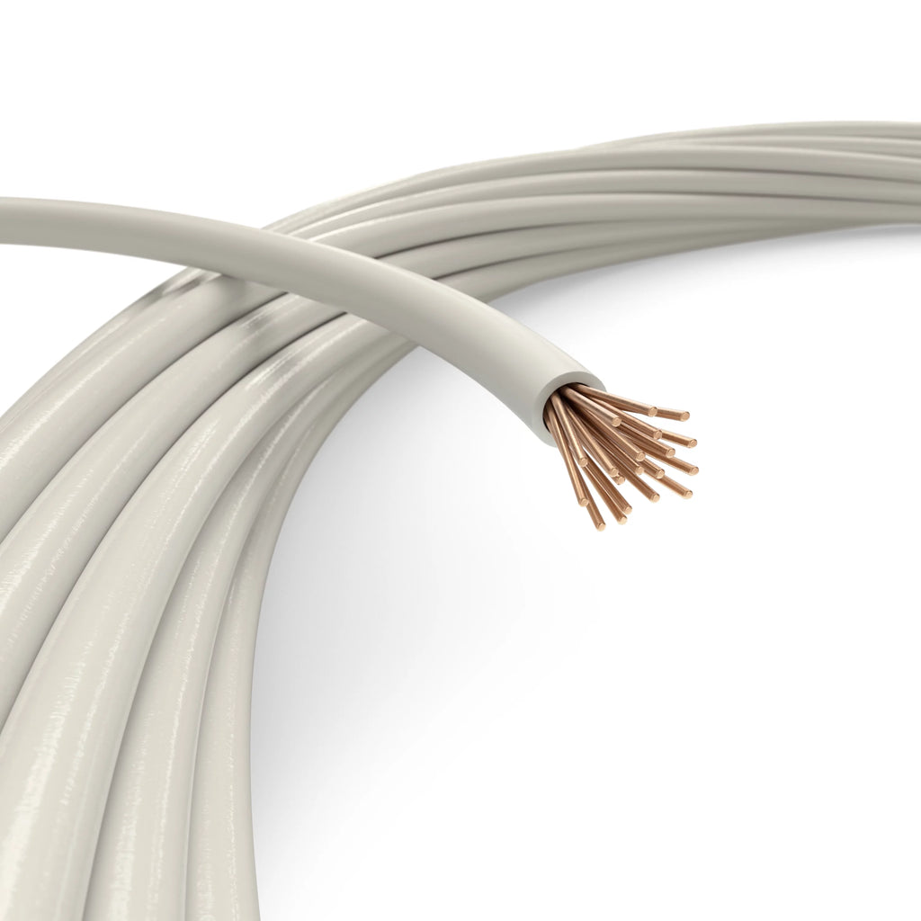 White 25 Feet 10 AWG Insulated Stranded Copper THHN THWN Wire H9827