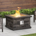 28 in. Smokeless Propane Gas Fire Pit Table with Lava Rocks O3550