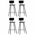 Solid Reclaimed Wood Bar Stools 4 pcs G337587